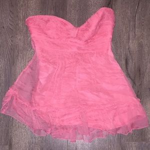 Bebe Cute Pink Strapless Top
